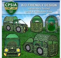Kids Camouflage Play Tent Army Style Children Toy Truck Offers Great Fun for Boys & Girls Pop Up Car Playhouse Tent