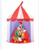 Kids Circus Play Tent Foldable Pop Up Playhouse for Children with Carrying Case House Toy for Indoor & Outdoor