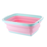 10L (2.6 Gallons) Collapsible Tub - Foldable Dish Tub - Portable Washing Basin - Space Saving Plastic Washtub
