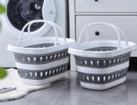 Rectangle Collapsible Plastic Laundry Clothes Washing Storage Basket Folding Foldable Laundry Hamper Basket