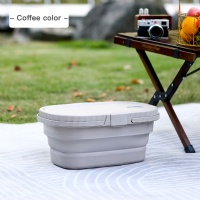 Easy storage portable folding large capacity outdoor portable camping foldable picnic basket with lid table